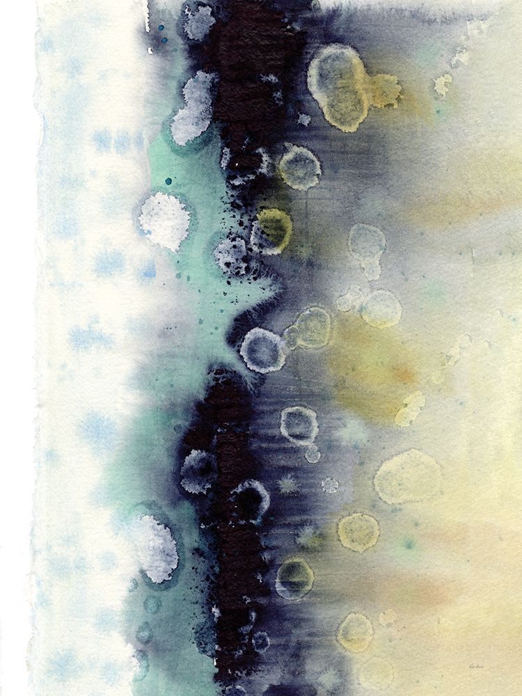 Abstract Blue Teal Gold 5 art print by Patti Bishop for $57.95 CAD