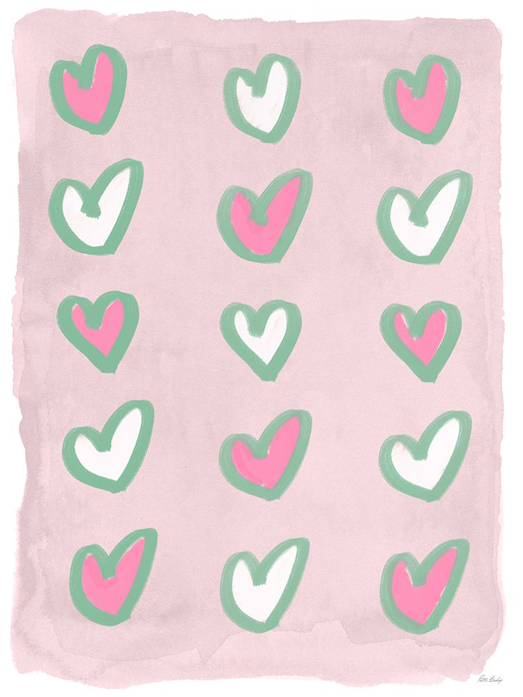 Heart Grid art print by Patti Bishop for $57.95 CAD