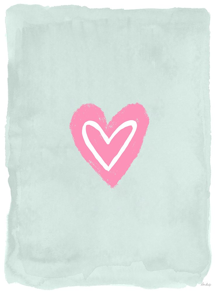 Single Heart Green art print by Patti Bishop for $57.95 CAD