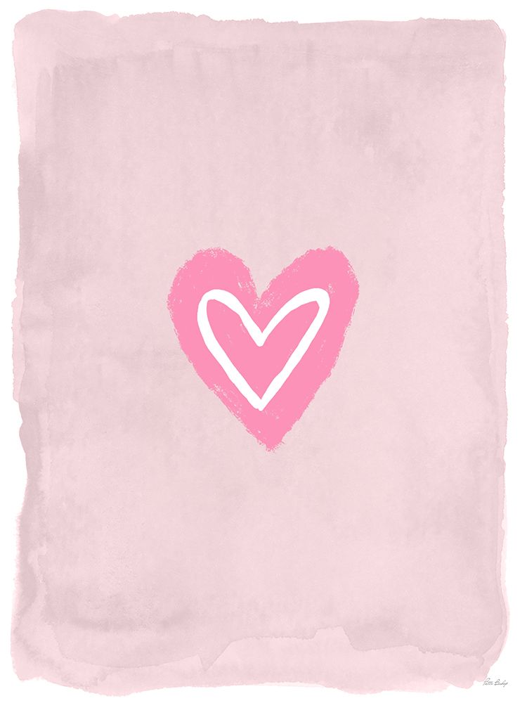Single Heart Pink art print by Patti Bishop for $57.95 CAD