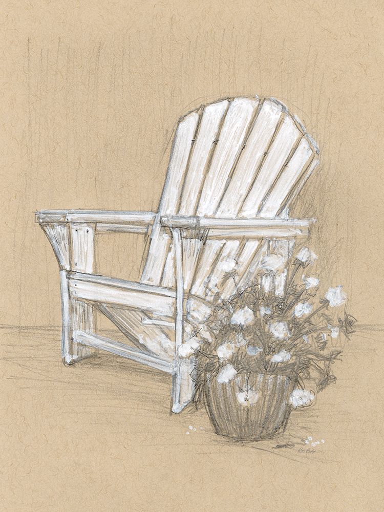 Chair Flowers art print by Patti Bishop for $57.95 CAD