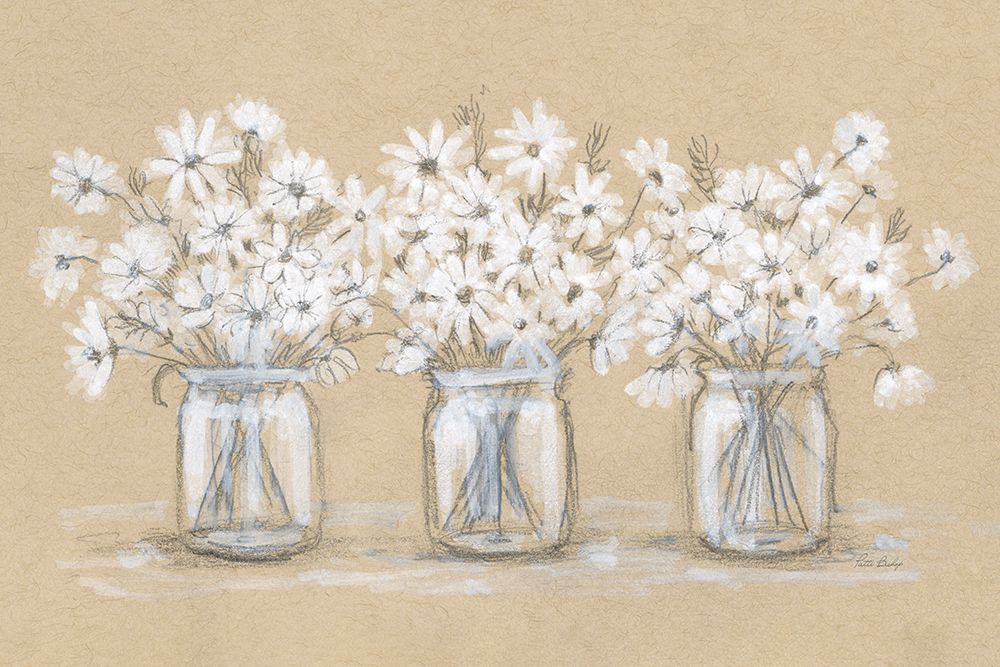 Daisies Jar art print by Patti Bishop for $57.95 CAD