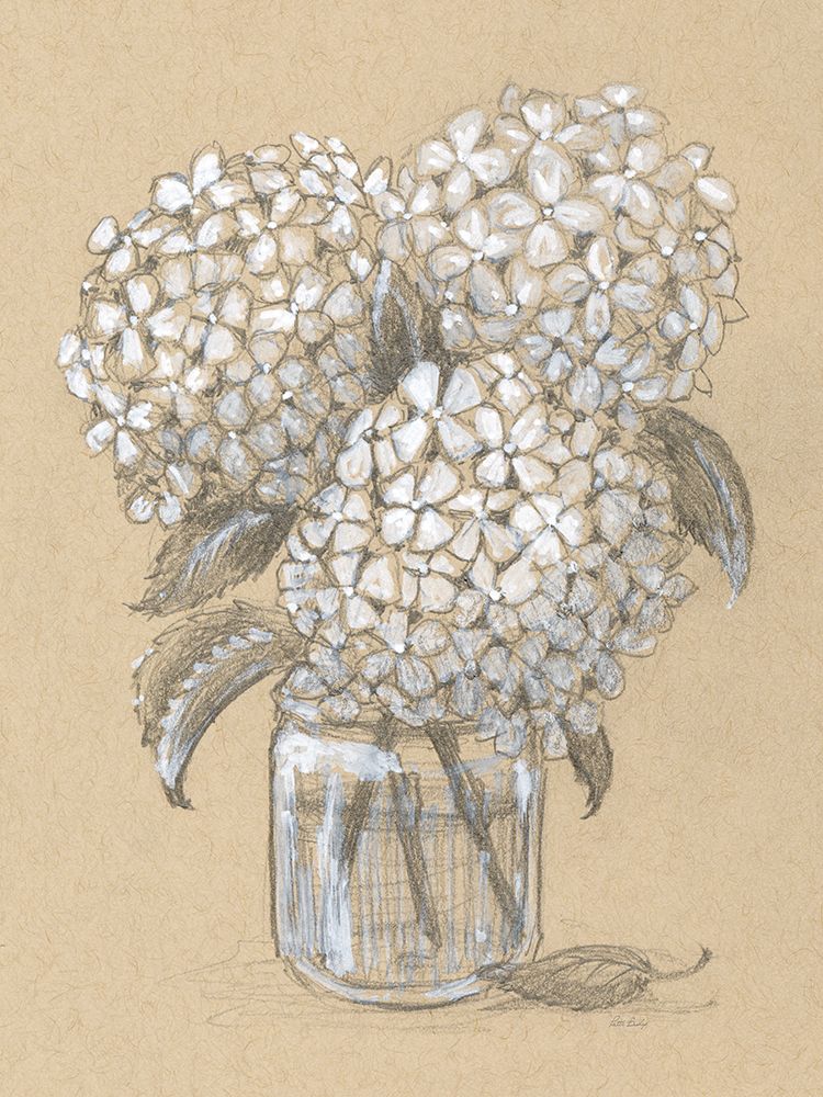 Hydrangea Jar art print by Patti Bishop for $57.95 CAD