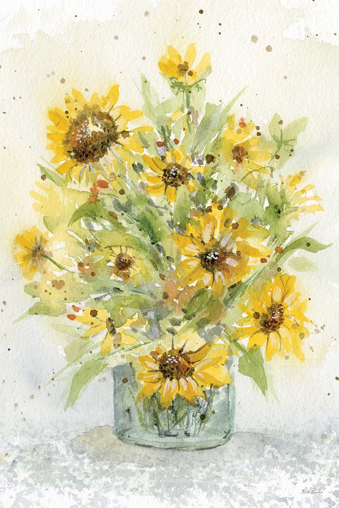 Sun Flowers Jar 4 art print by Patti Bishop for $57.95 CAD