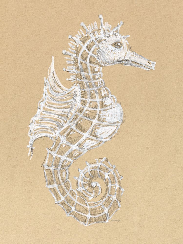 Drawing Seahorse art print by Patti Bishop for $57.95 CAD