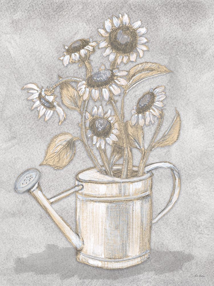 Muted Sunflowers Drawing art print by Patti Bishop for $57.95 CAD