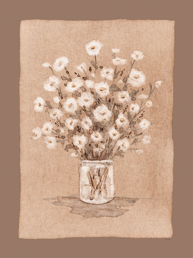 Daisies On Mocha Canvas art print by Patti Bishop for $57.95 CAD