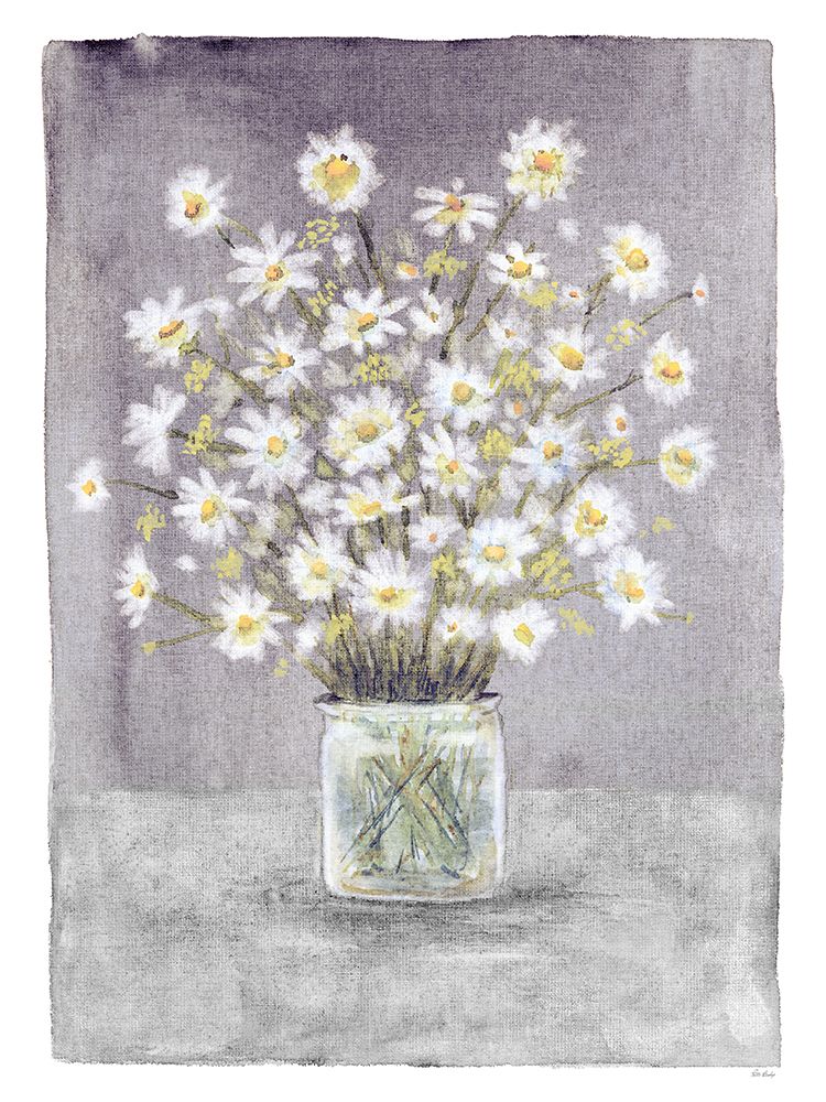 Daisies On Violet Canvas 2 art print by Patti Bishop for $57.95 CAD