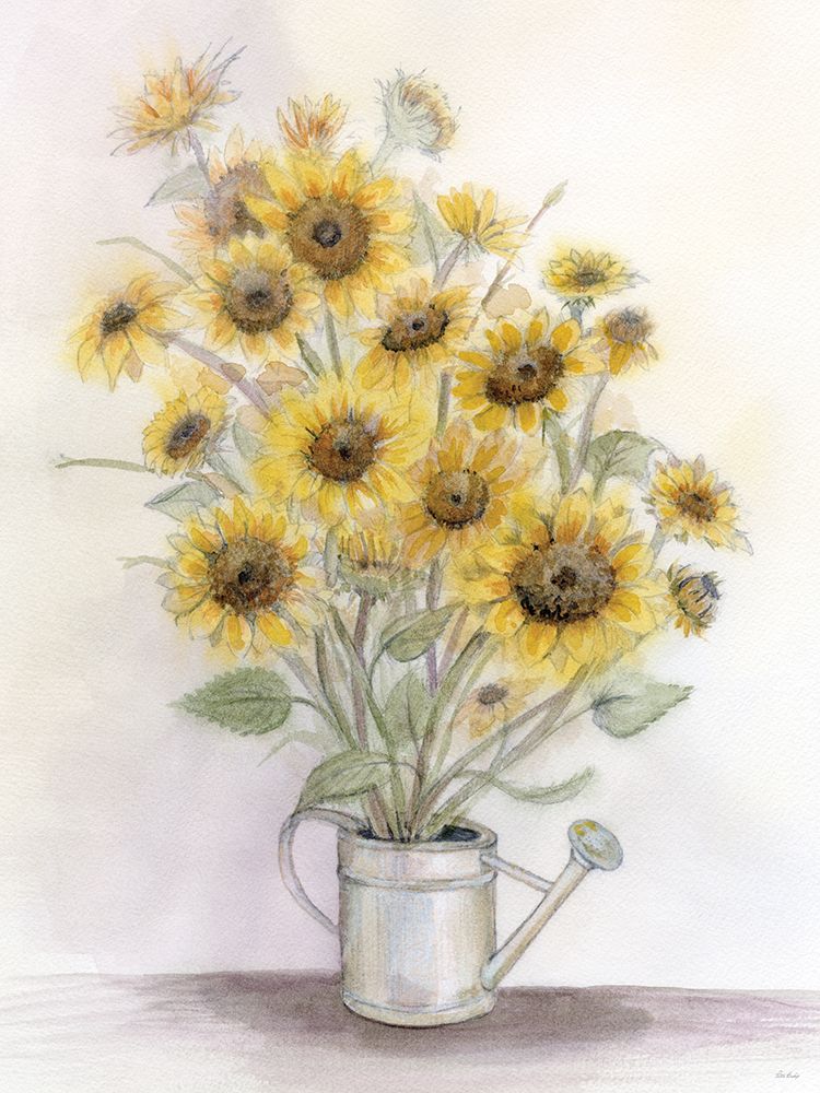 Sunflowers In Watering Can 1 art print by Patti Bishop for $57.95 CAD