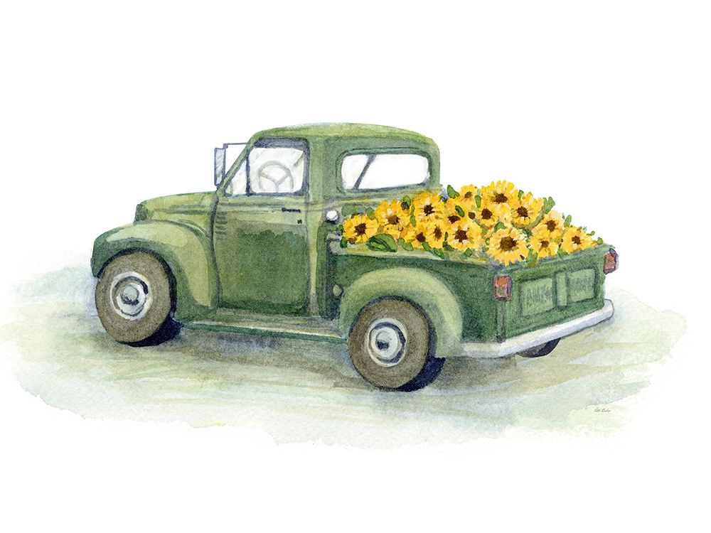 Sunflower Truck art print by Patti Bishop for $57.95 CAD