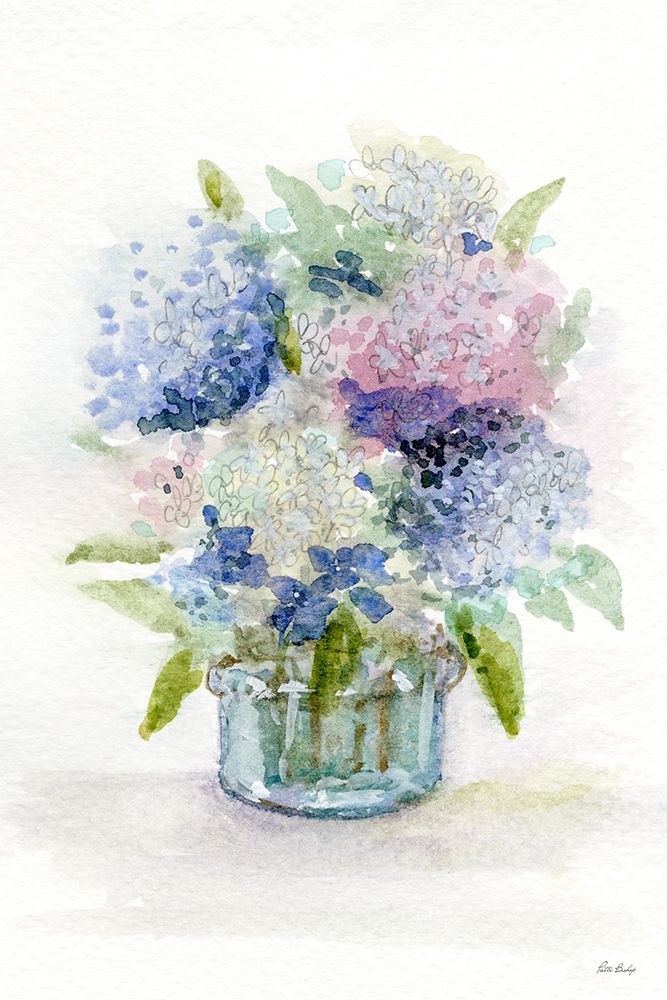 Hydrangea Jar 3 art print by Patti Bishop for $57.95 CAD