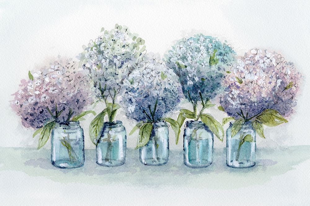 Hydrangea Jar 4 art print by Patti Bishop for $57.95 CAD
