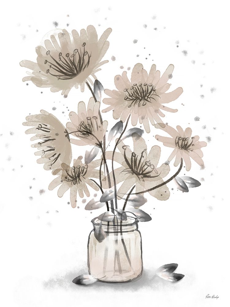 Neutral Pink Flowers art print by Patti Bishop for $57.95 CAD