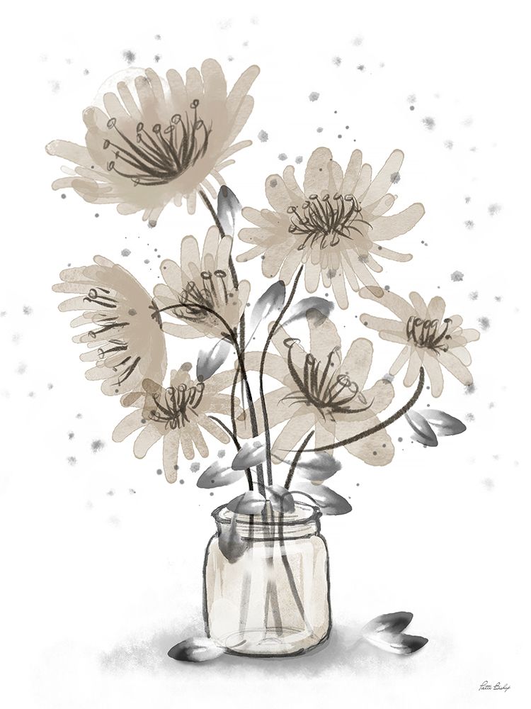 Neutral Flowers art print by Patti Bishop for $57.95 CAD