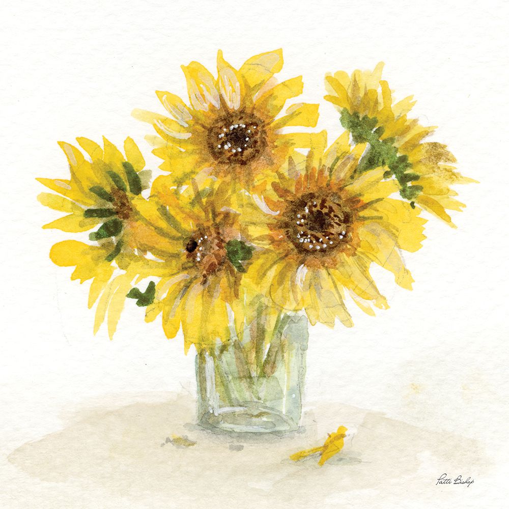 Sunflower Jar 1 art print by Patti Bishop for $57.95 CAD
