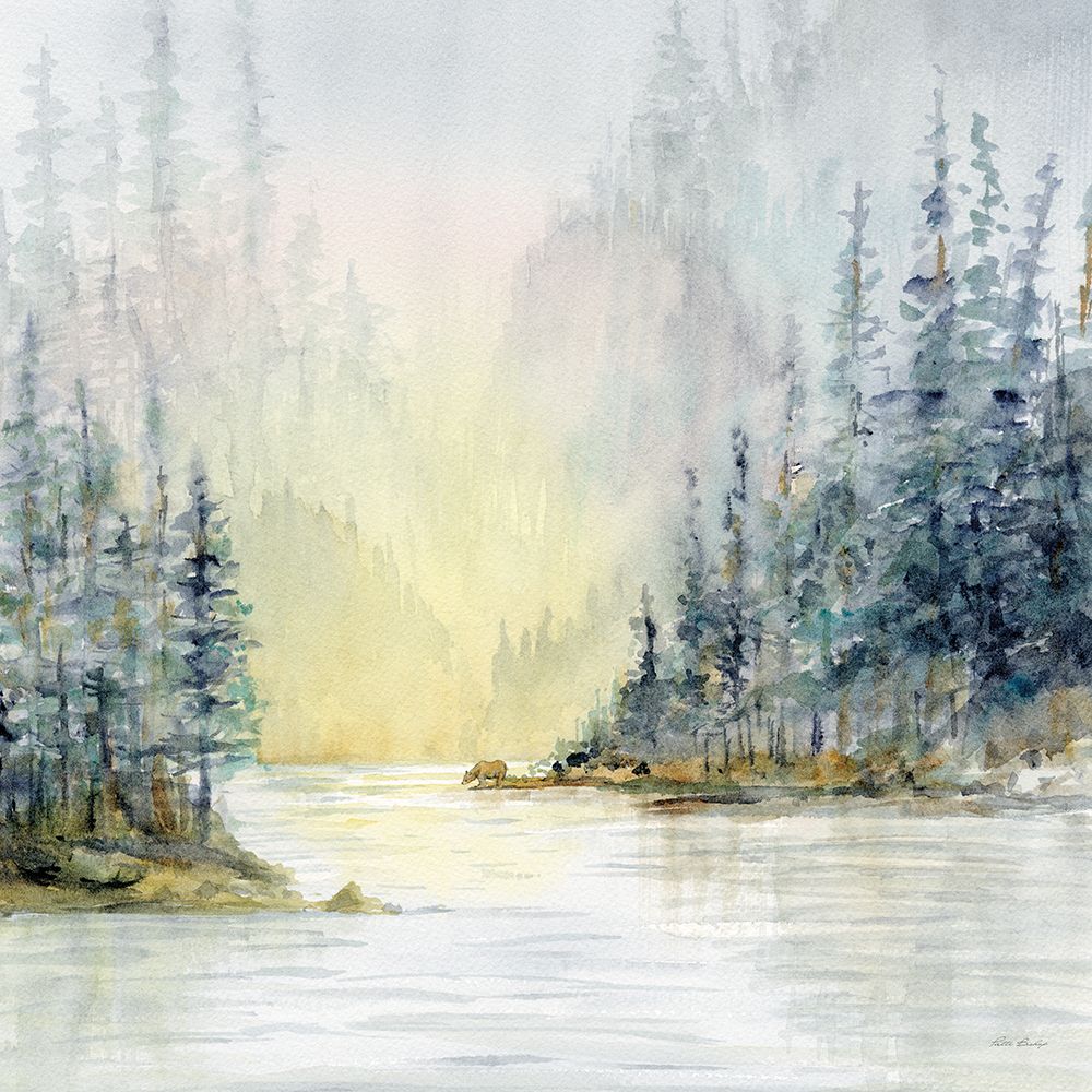 Pine Trees Bear art print by Patti Bishop for $57.95 CAD