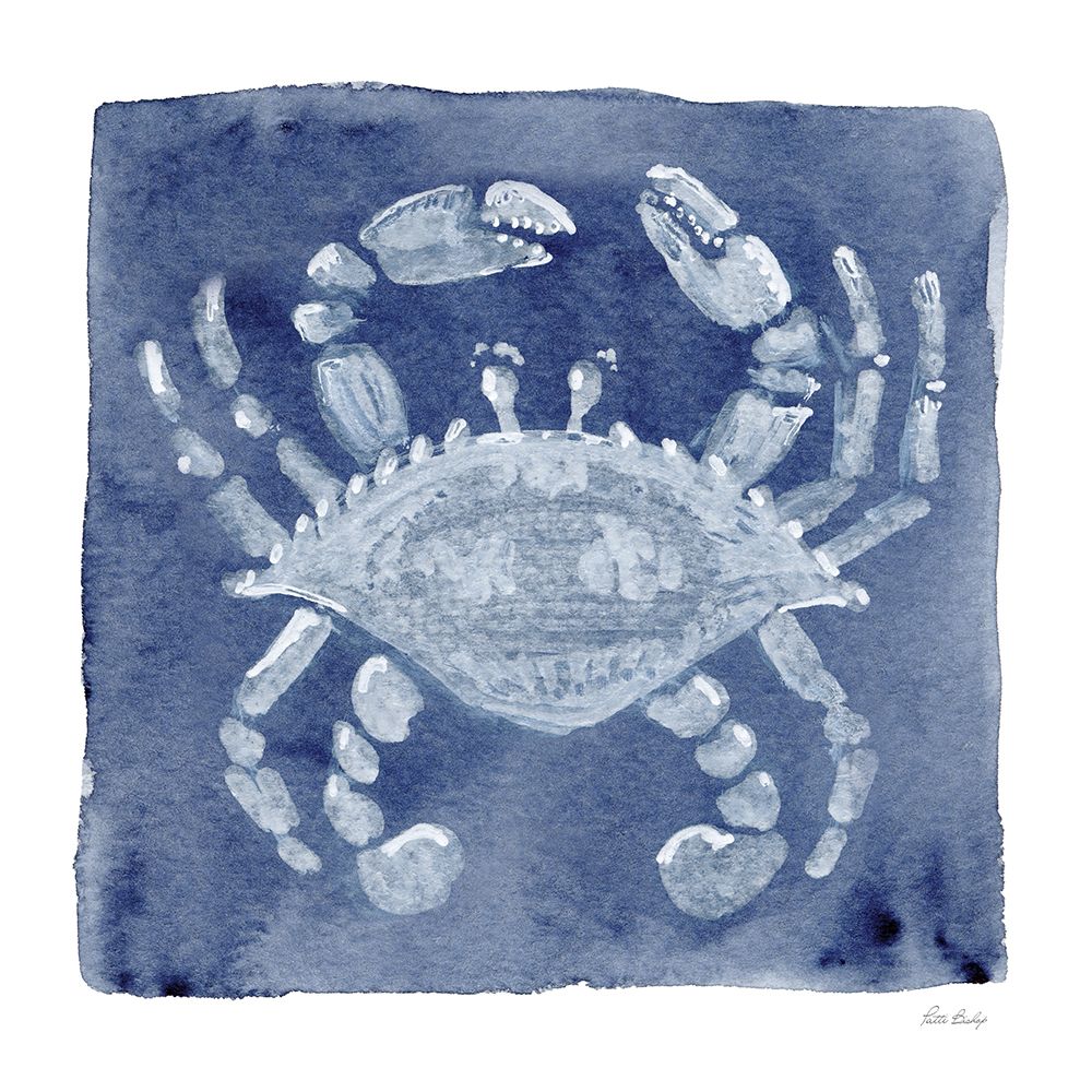 White Crab lndigo art print by Patti Bishop for $57.95 CAD