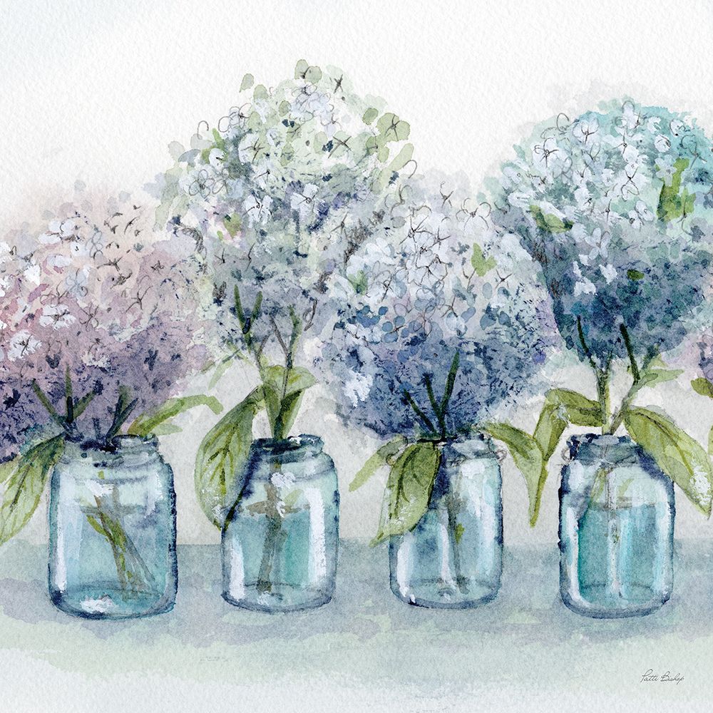 Hydrangea Jar 5 art print by Patti Bishop for $57.95 CAD