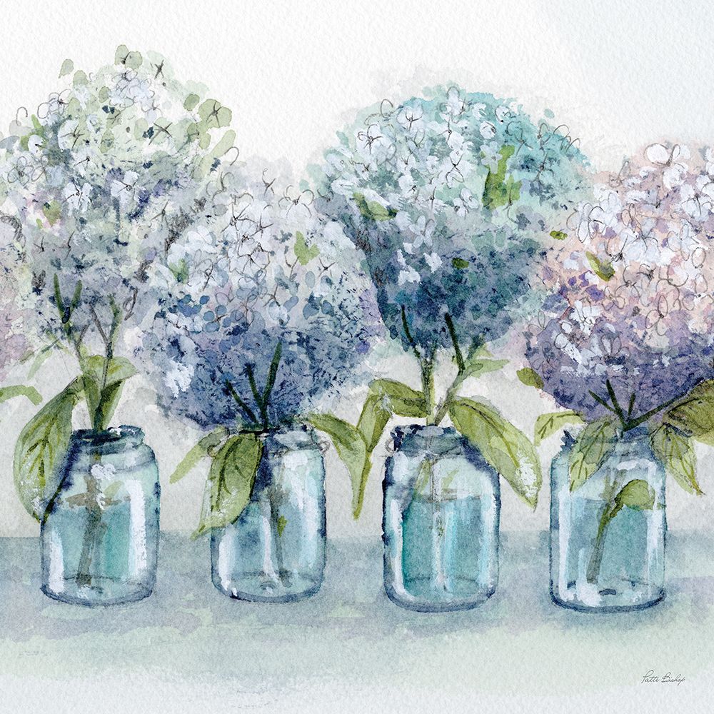 Hydrangea Jar 6 art print by Patti Bishop for $57.95 CAD
