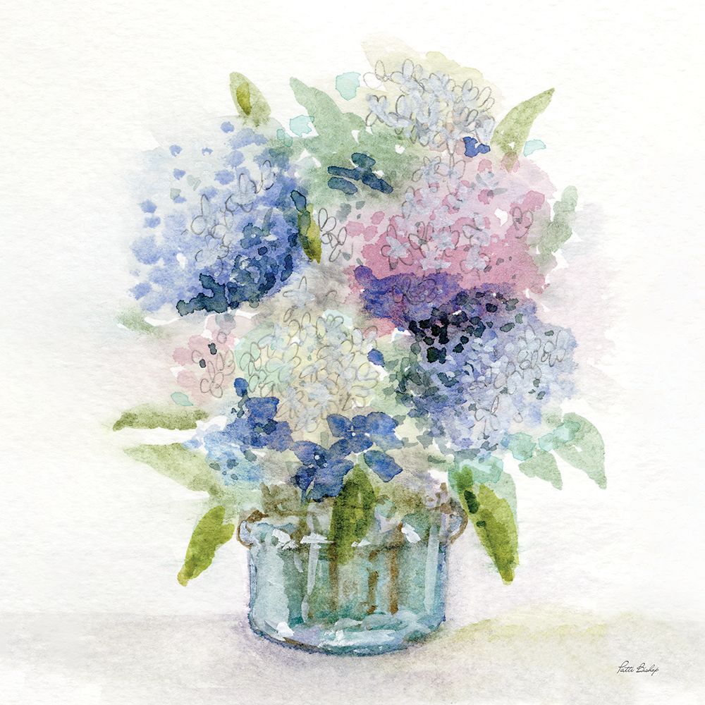 Hydrangea Jar 7 art print by Patti Bishop for $57.95 CAD