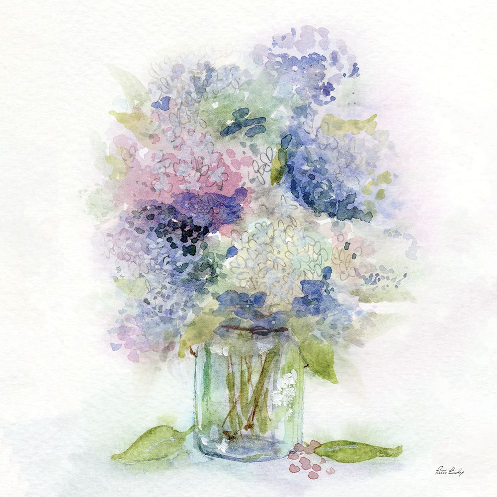 Hydrangea Jar 8 art print by Patti Bishop for $57.95 CAD