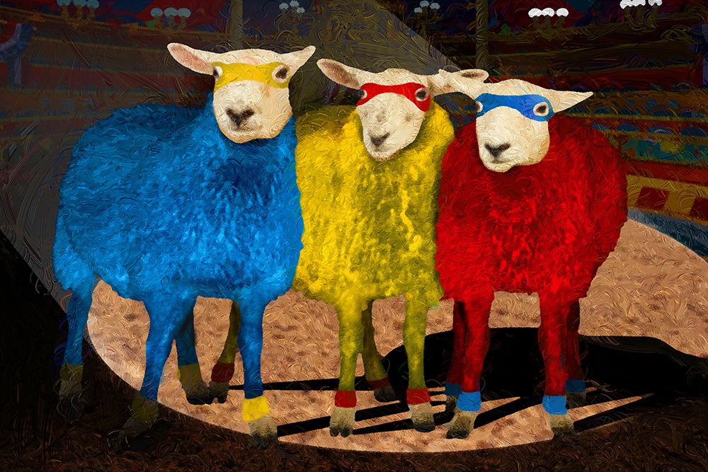 Trapeze Sheep art print by Porter Hastings for $57.95 CAD