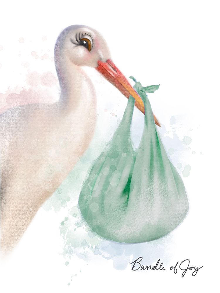 Baby Stork Green art print by Matthew Piotrowicz for $57.95 CAD