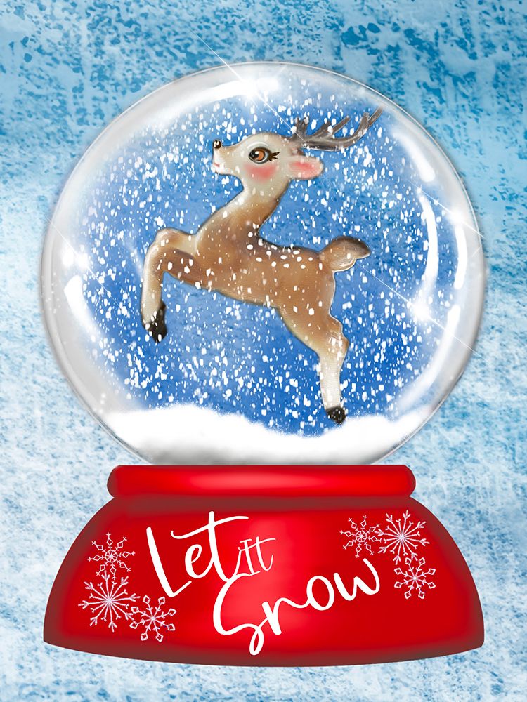 Reindeer Let It Snow Globe art print by Matthew Piotrowicz for $57.95 CAD