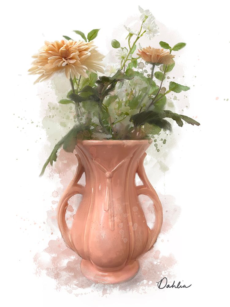 Vintage Vase Blush art print by Matthew Piotrowicz for $57.95 CAD