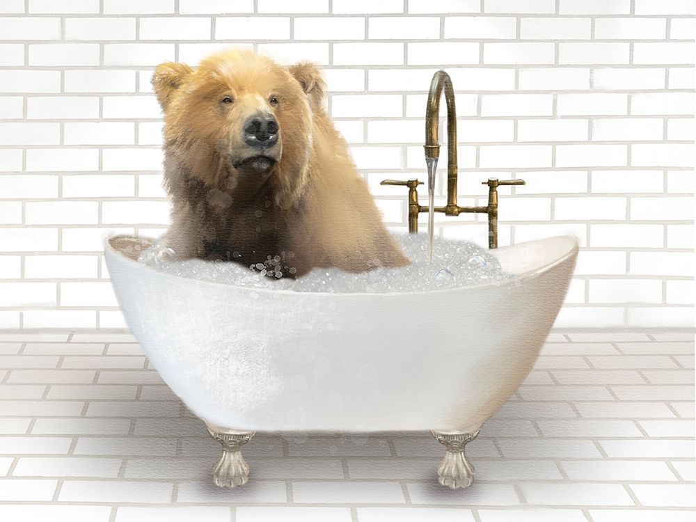 Bear In Bathtub art print by Matthew Piotrowicz for $57.95 CAD