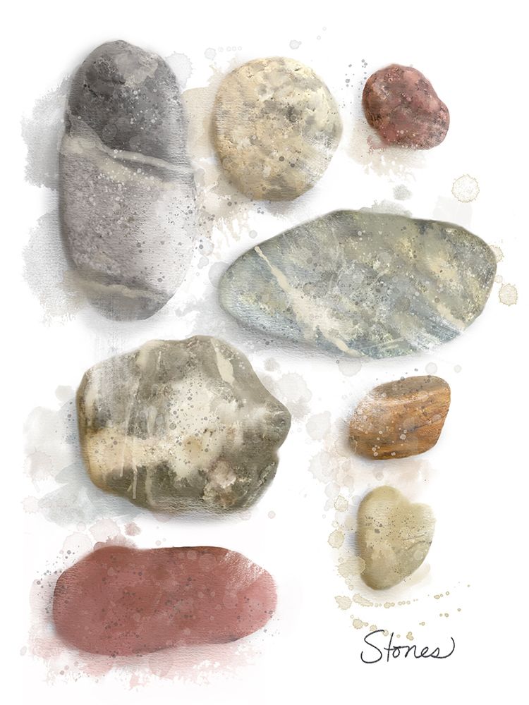 Honeybloom Coastal Beach Stones art print by Matthew Piotrowicz for $57.95 CAD