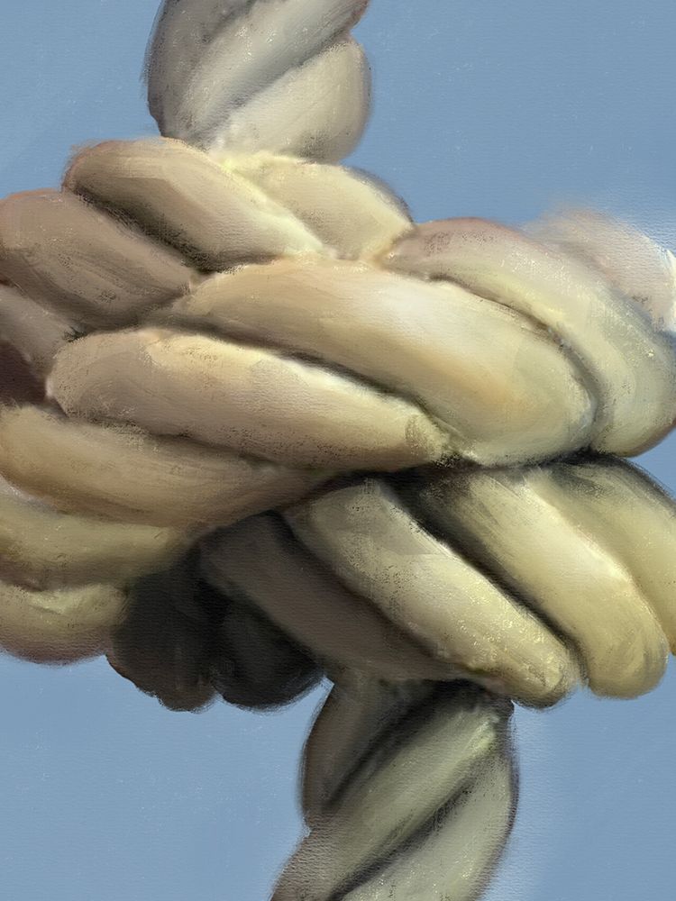 Honeybloom Coastal Abstract Sailors Knot 3 art print by Matthew Piotrowicz for $57.95 CAD