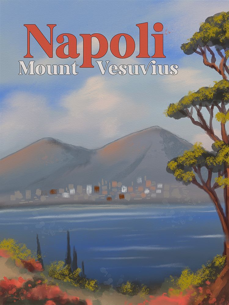 Travel Napoli Mt Vesuvius art print by Matthew Piotrowicz for $57.95 CAD