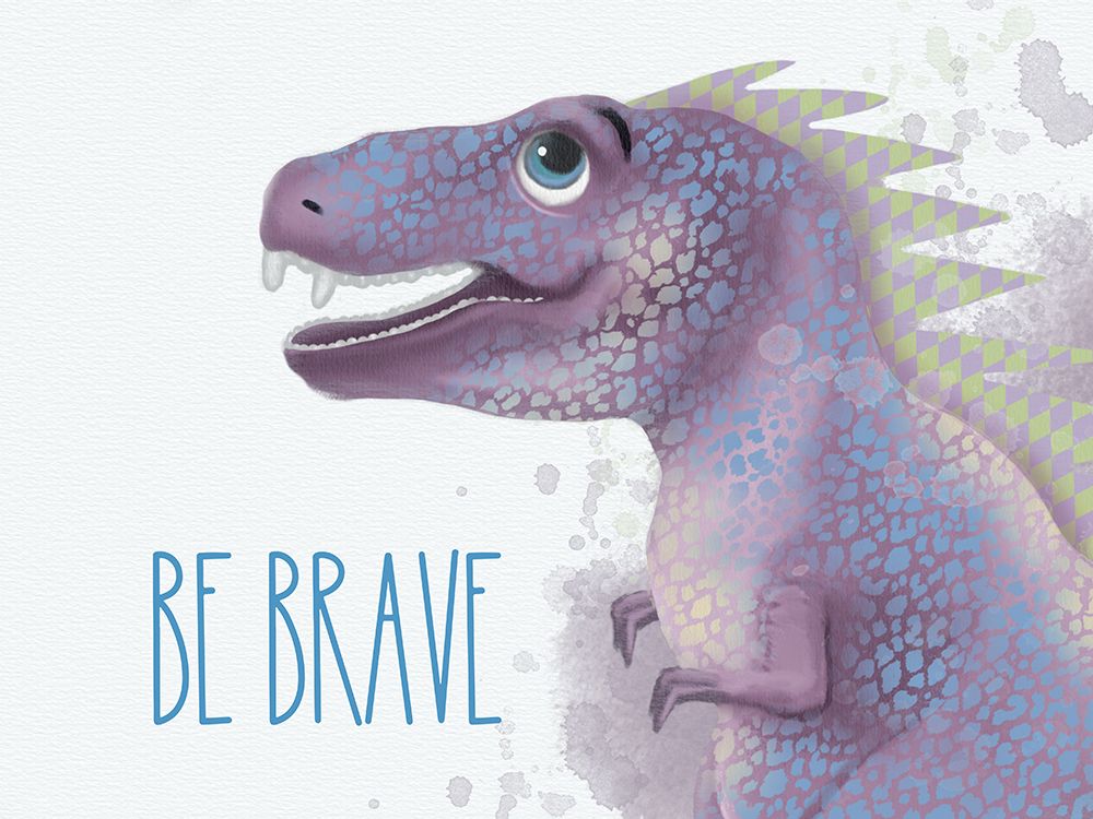 Be Brave Dino art print by Matthew Piotrowicz for $57.95 CAD