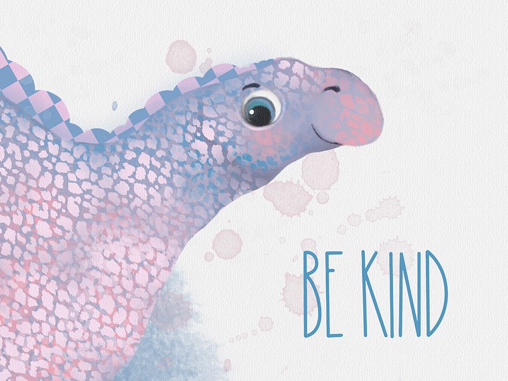Be Kind Dino art print by Matthew Piotrowicz for $57.95 CAD