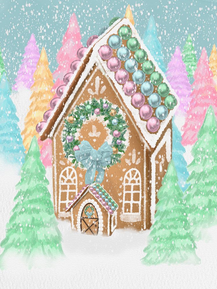 Pastel Gingerbread House art print by Matthew Piotrowicz for $57.95 CAD