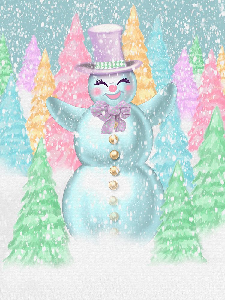 Pastel Snowman art print by Matthew Piotrowicz for $57.95 CAD