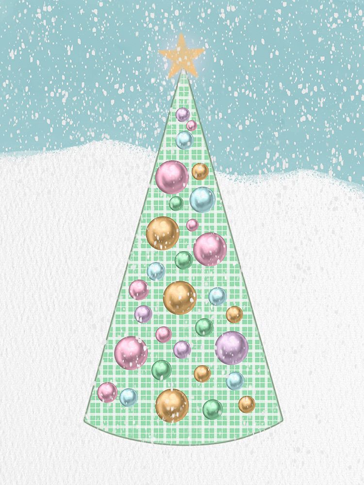 Pastel Plaid Tree art print by Matthew Piotrowicz for $57.95 CAD