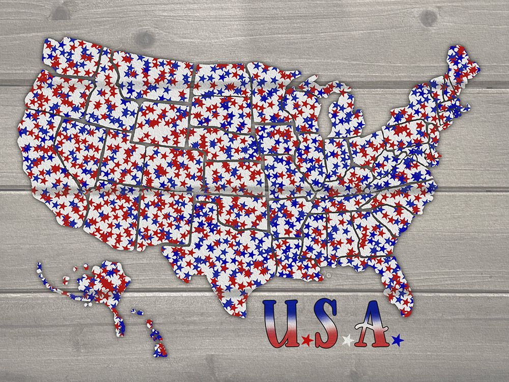 Patriotic USA Stars art print by Matthew Piotrowicz for $57.95 CAD
