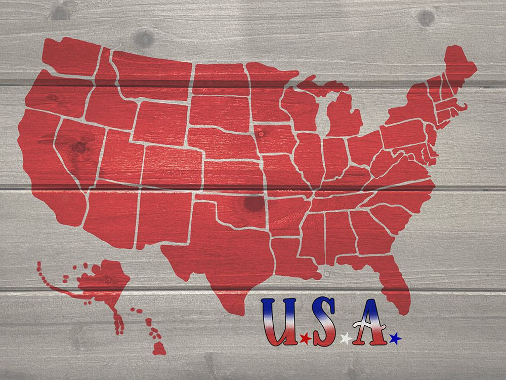 Patriotic USA Red art print by Matthew Piotrowicz for $57.95 CAD