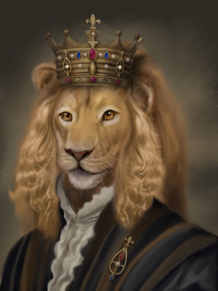 Royal King Lion art print by Matthew Piotrowicz for $57.95 CAD