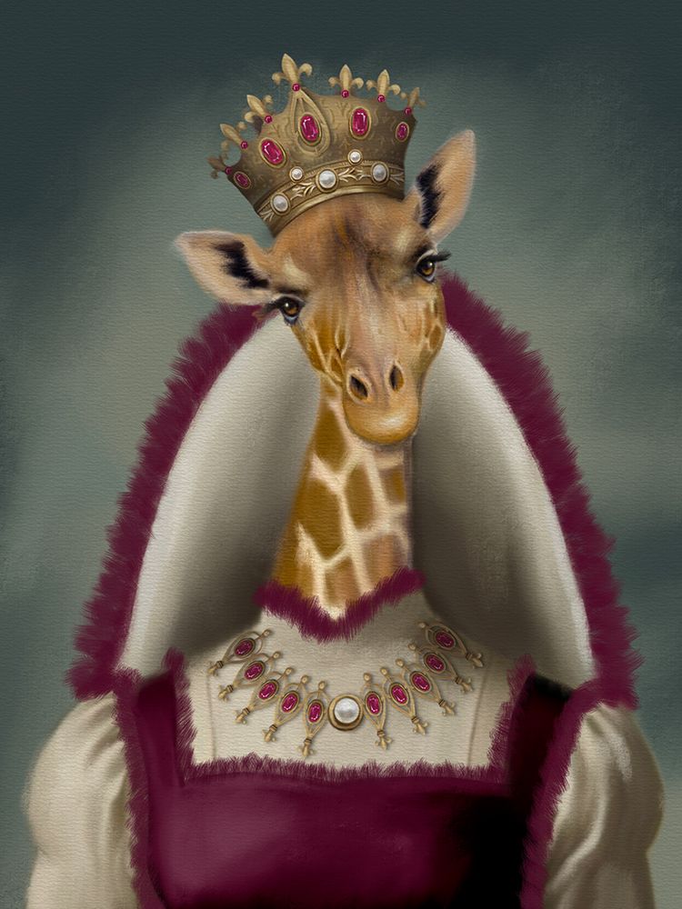Royal Queen Giraffe art print by Matthew Piotrowicz for $57.95 CAD