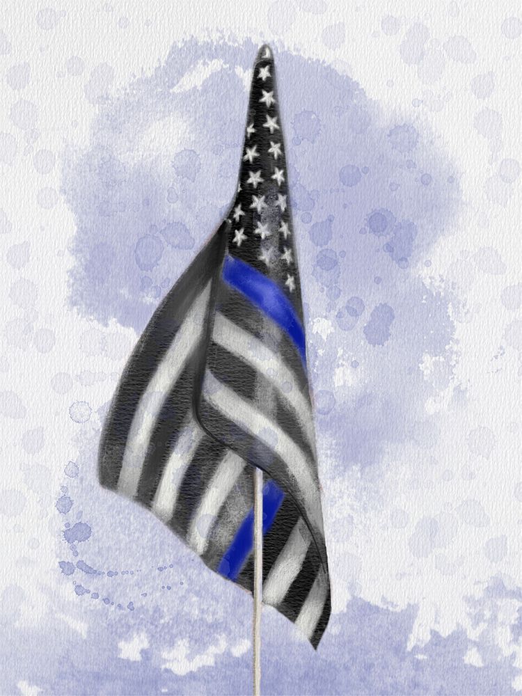 Police Blue Line Flag art print by Matthew Piotrowicz for $57.95 CAD