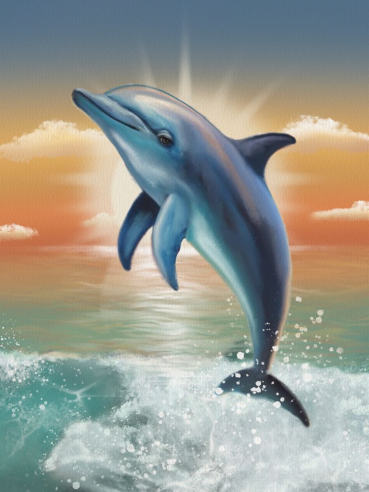 Coastal Beach Dolphin art print by Matthew Piotrowicz for $57.95 CAD