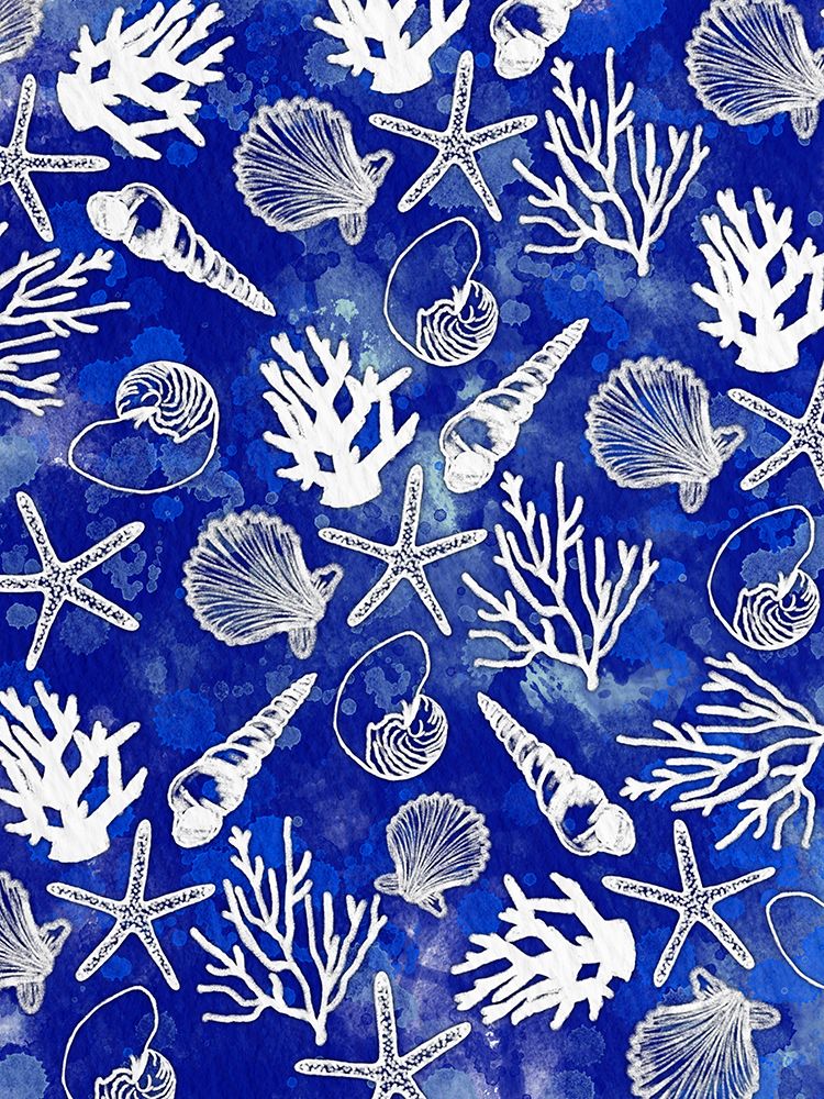 Coastal Blue And White Pattern art print by Matthew Piotrowicz for $57.95 CAD