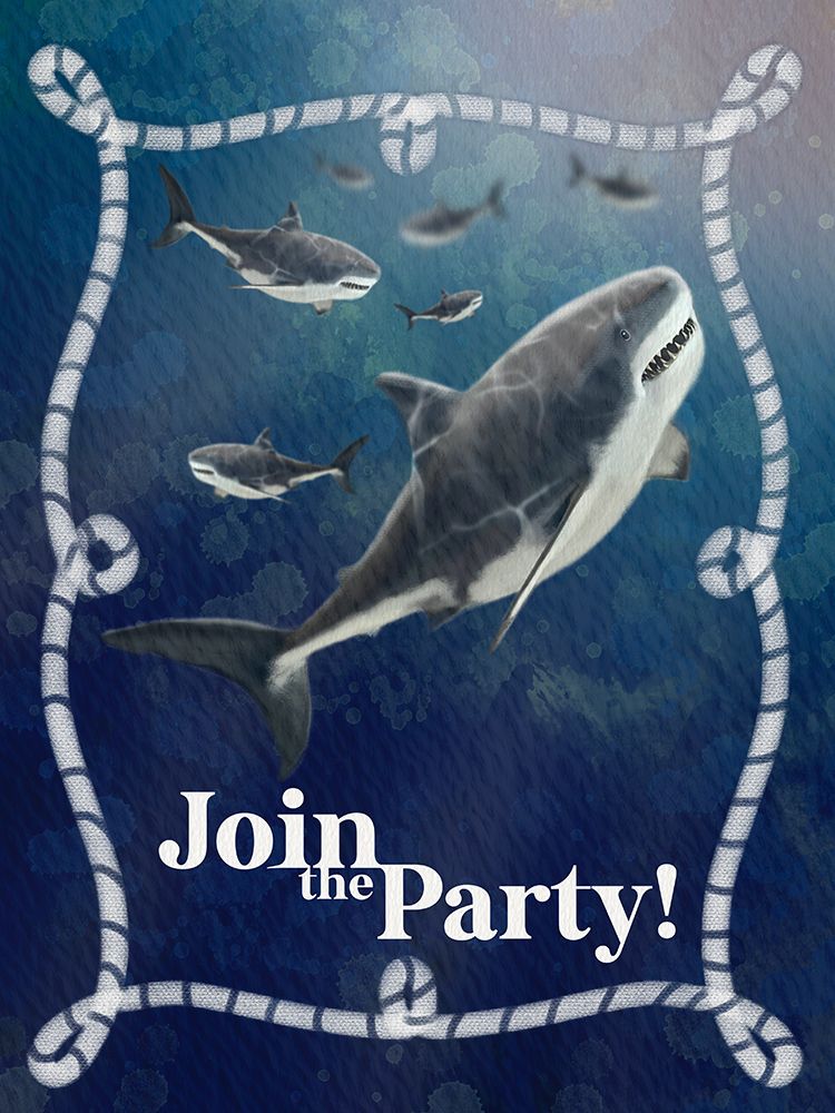 Sharks Join The Party art print by Matthew Piotrowicz for $57.95 CAD