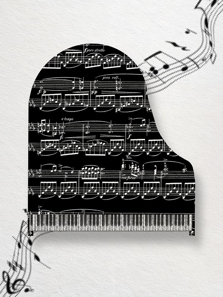 Music Piano BW art print by Matthew Piotrowicz for $57.95 CAD