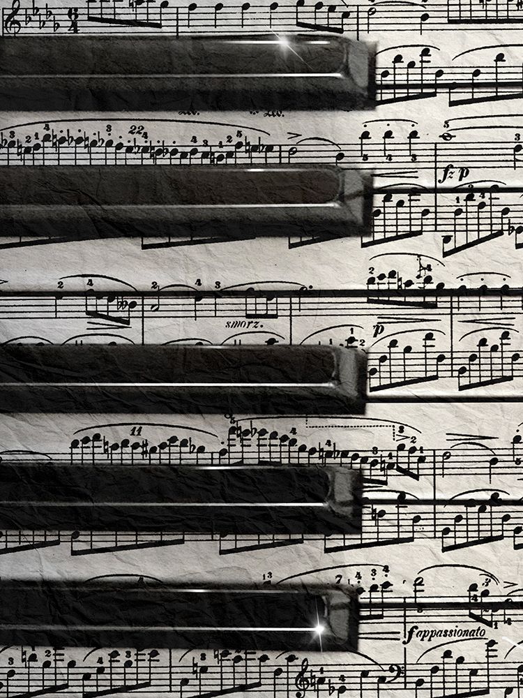 Music Piano Keys BW art print by Matthew Piotrowicz for $57.95 CAD