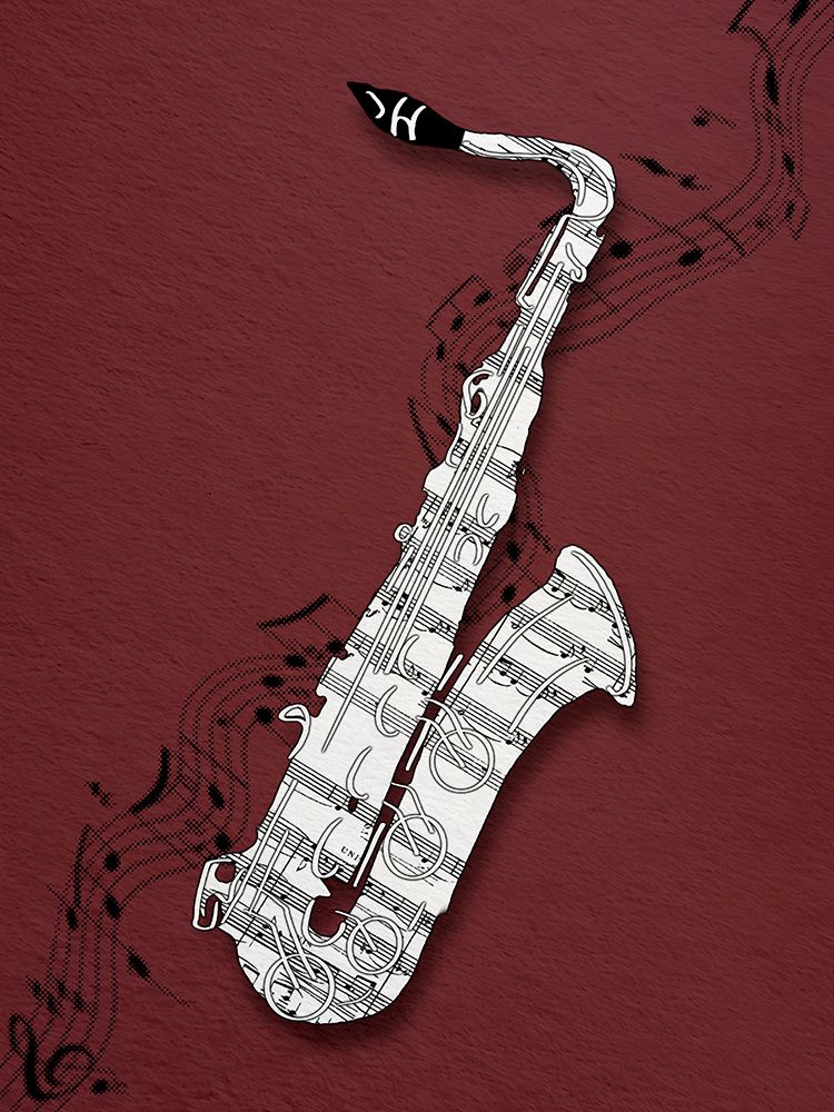 Music Saxophone Sienna art print by Matthew Piotrowicz for $57.95 CAD