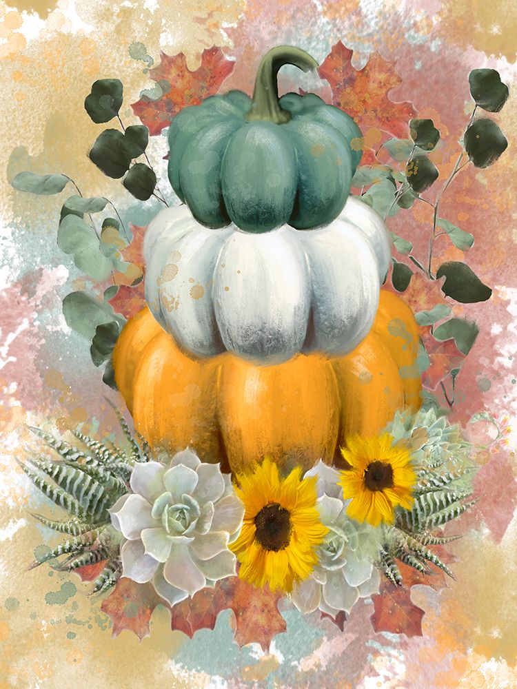 Pumpkins Trio Stacked art print by Matthew Piotrowicz for $57.95 CAD